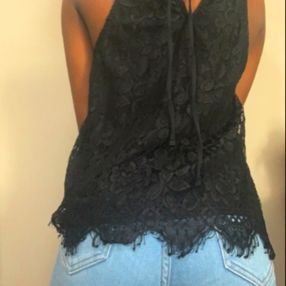 Black lace tank